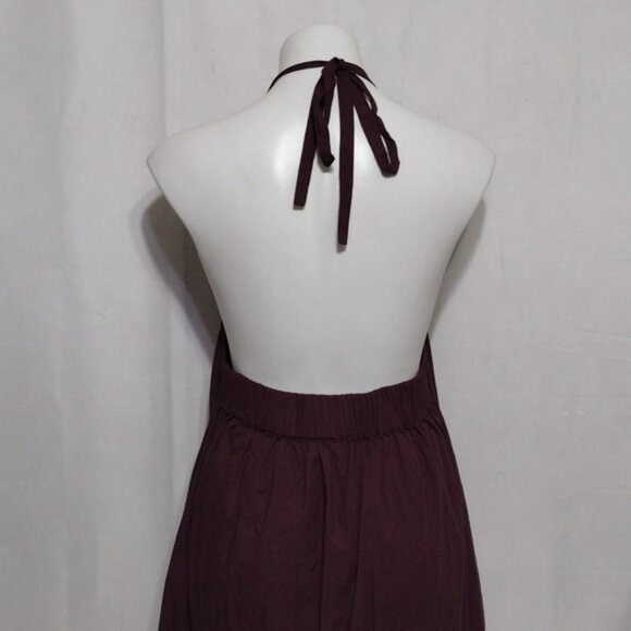 NWT Free People Endless Summer Beachside Plum Halter Backless Maxi Dress Large - Picture 10 of 14
